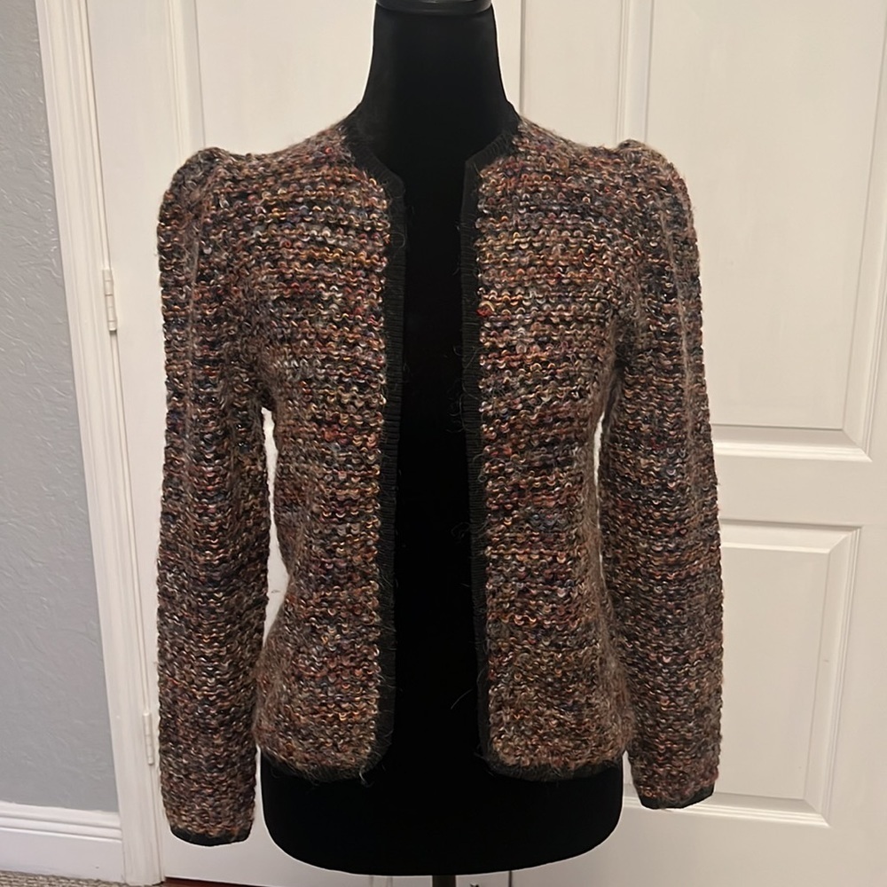 St. John foe Lillie Rubin Cardigan/ jacket with Detachable Neck Scarf